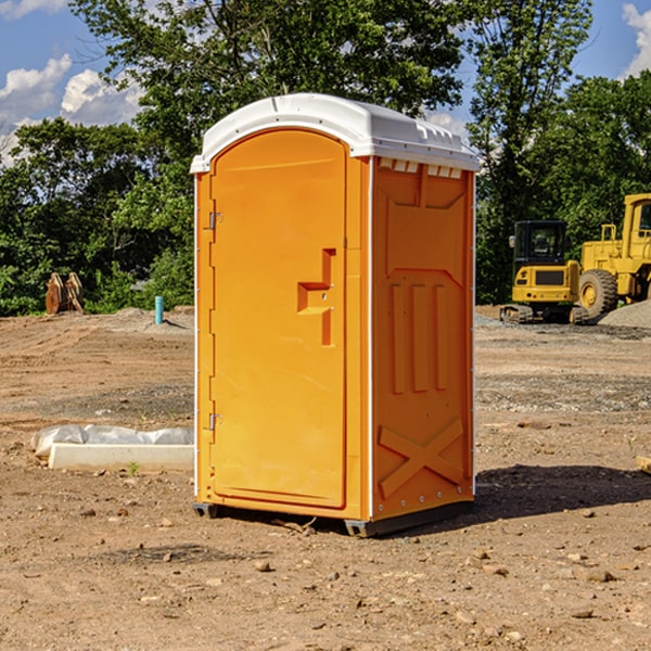 how often are the porta potties cleaned and serviced during a rental period in Cienega Springs